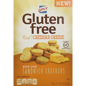 Lance Gluten Free Sandwich Crackers, Cheddar Cheese, 5 Oz (Pack of 4)