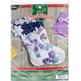 Bucilla Felt Applique Stocking Kit (18-Inch), 86703 Frosty Night