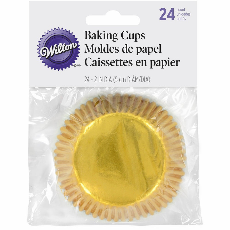 Wilton Gold Foil Standard Baking Cups, Package of 24