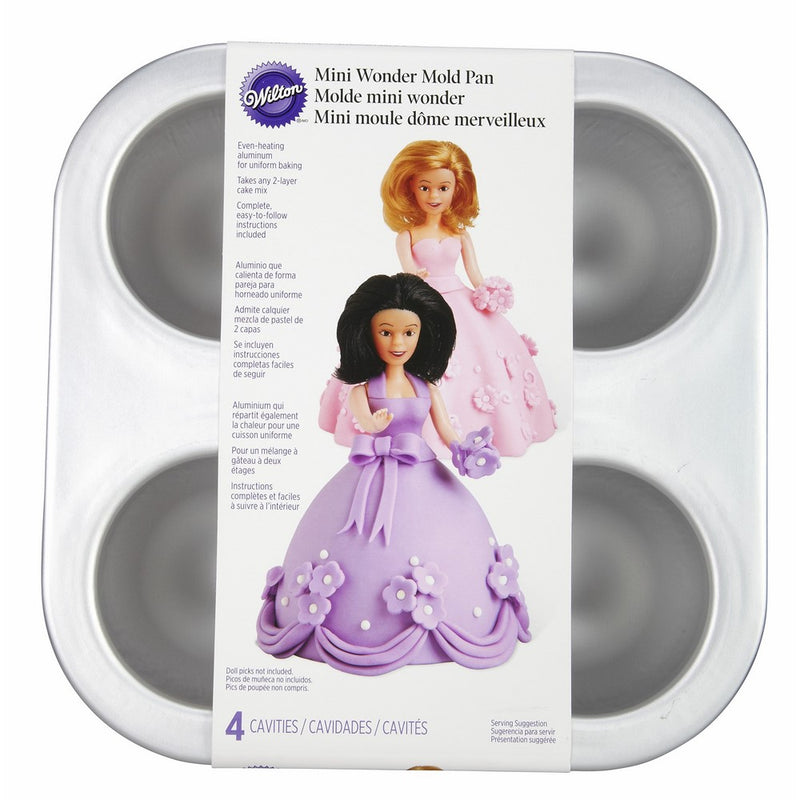 Wilton Mini Wonder Mold Doll Cake Pans, 4-Cavity