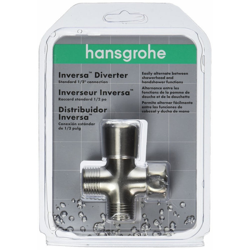 Hansgrohe 28719823 Inversa 2-Way Showerarm Mount Diverter, Brushed Nickel