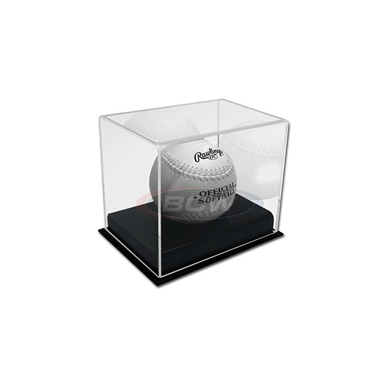 BCW Deluxe Acrylic Softball Display - Sports Memorabilia Display Case or Holder
