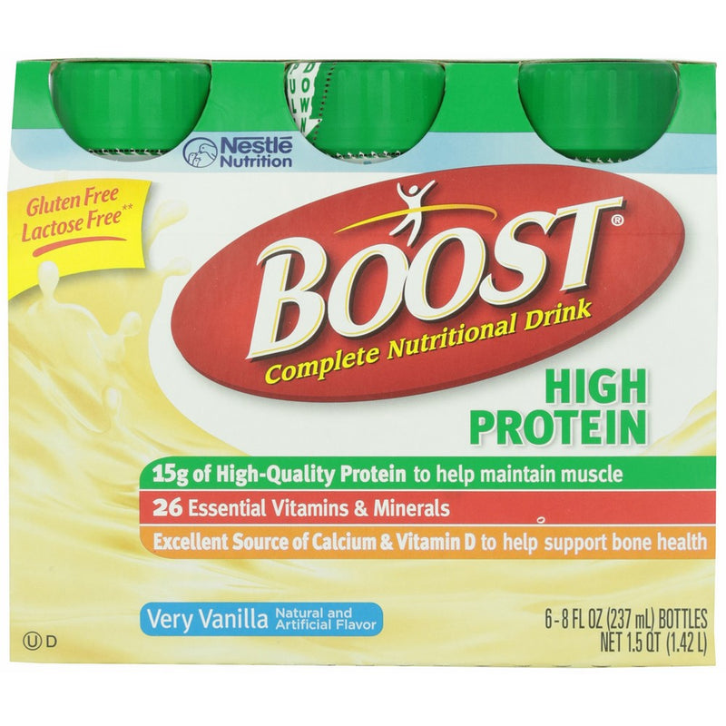 Boost High Protein Complete Nutritional Drink Vanilla Ready To Drink, 6 ct, 8 oz