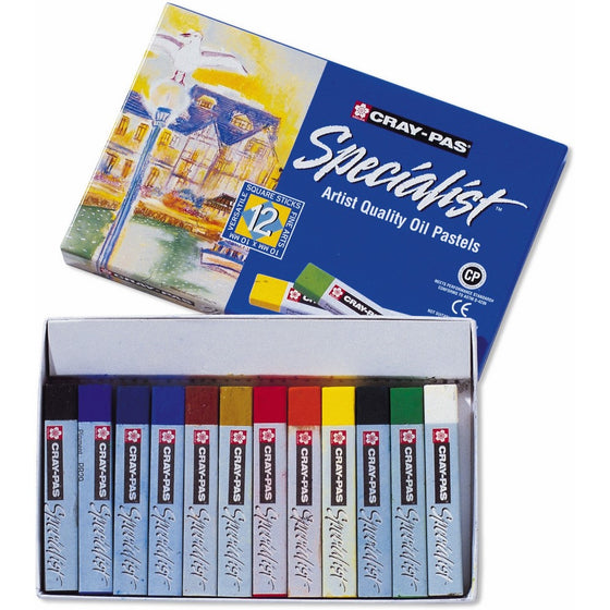 Sakura ESP12 12-Piece Cray-Pas Specialist Assorted Colors Oil Pastel Set