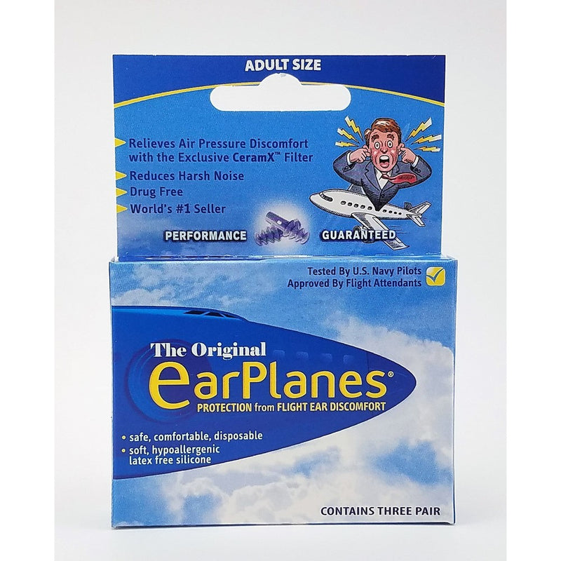 EarPlanes Ear Plugs 1 Pair (Pack of 3)