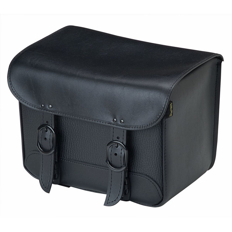Willie & Max by Dowco 59592-00 Black Jack Series: Synthetic Leather Motorcycle Tour Trunk, Black, Universal Fit, 20 Liter Capacity