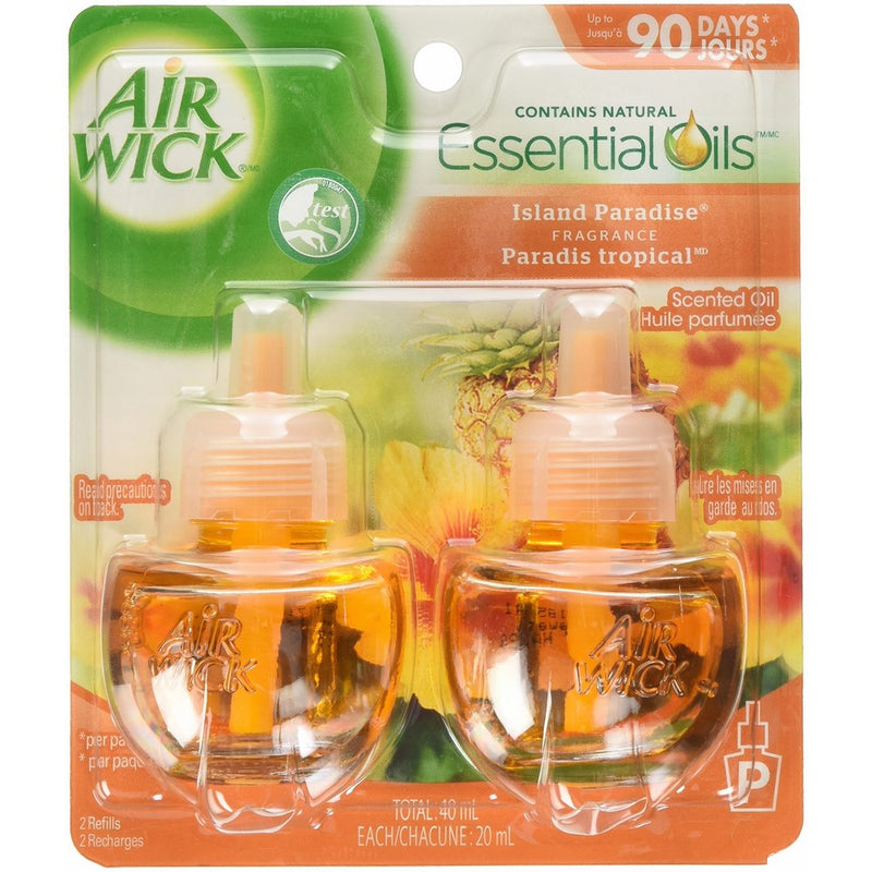 Air Wick Scented Oil Air Freshener, Island Paradise, 2 Refills, 0.67 Ounce