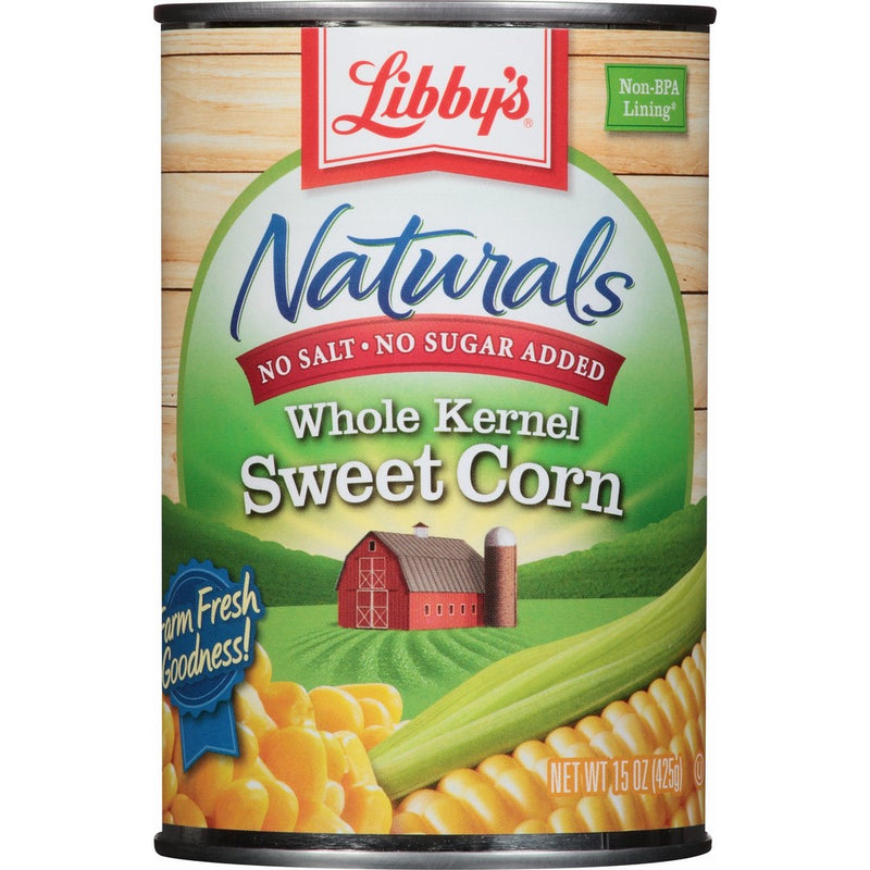 Libby's Naturals Whole Kernel Sweet Corn, 15-Ounce Cans (Pack of 12)