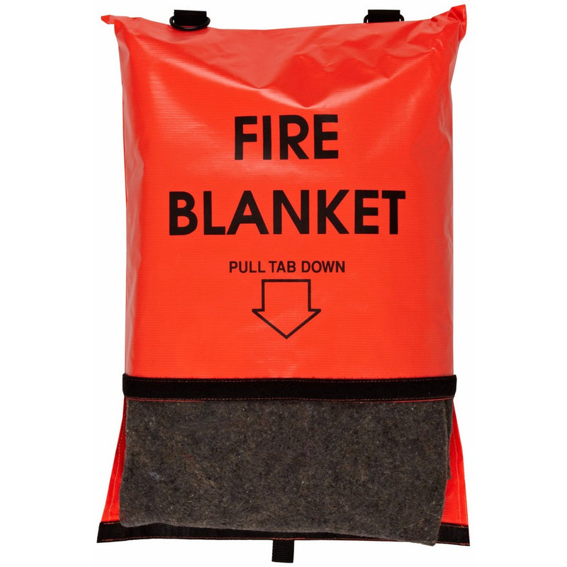 Think Safe 911-83700 Bright Orange Fire Blanket and Bag with Velcro Closure, 84" L X 62" W