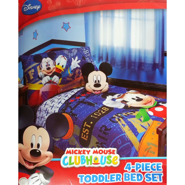 Disney Mickey Mouse 4pc Toddler Bedding Set ''Genuine Licensed''