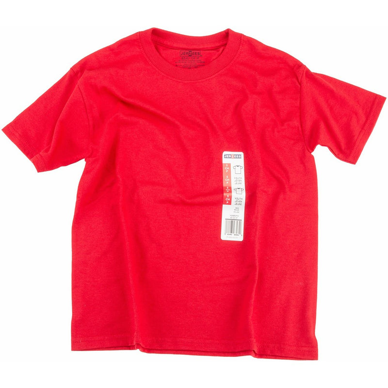 Jerzees 429BEP3-S Youth Tee, Small, True Red