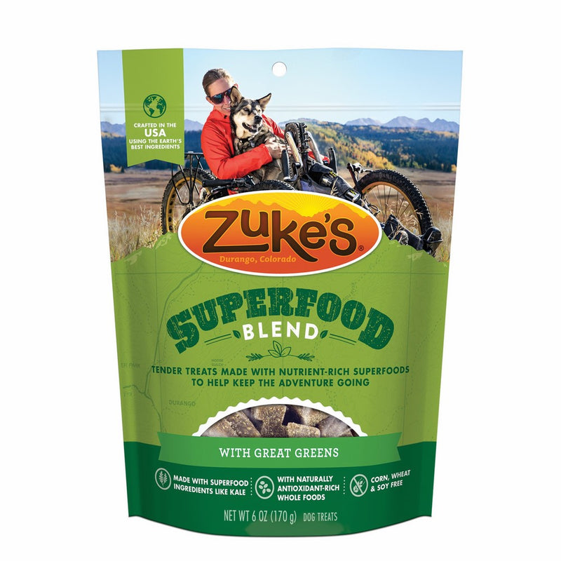 Zuke's SuperFood Blend With Great Greens Dog Treats - 6 oz. Pouch