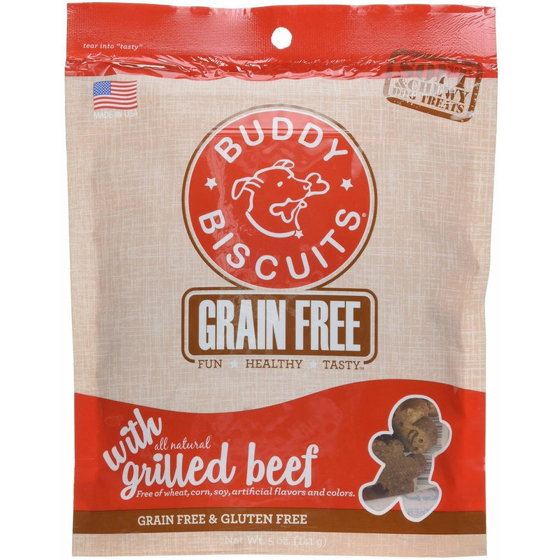 Buddy Biscuits Grain Free Soft and Chewy Dog Treats w/Grilled Beef - 5oz