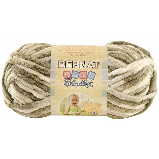 BernatBaby Blanket Yarn - (6) Super Bulky Gauge- 3.5oz -Sandcastles- Single BallMachine Wash & Dry