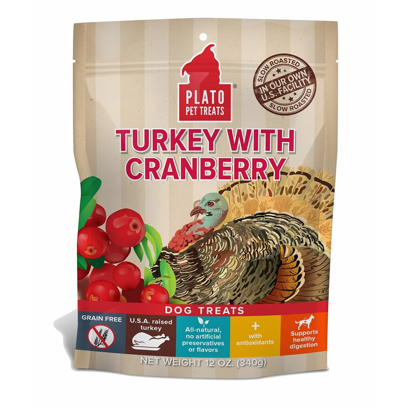 PLATO PET TREATS 595163 Eos Turkey/Cranberry for Pets, 12-Ounce