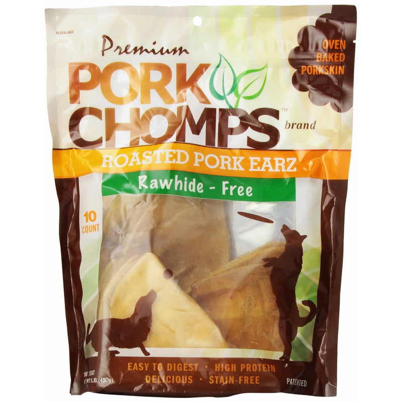 Premium Pork Chomps Roasted Earz Pork 10 Count