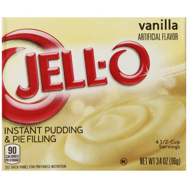 Jell-O Instant Pudding and Pie Filling, Vanilla, 3.4-Ounce Boxes (Pack of 6)