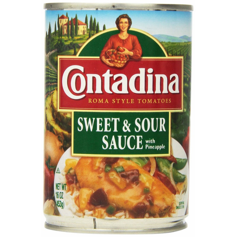 Contadina, Sweet & Sour Sauce with Pineapple, 16oz Can (Pack of 3)