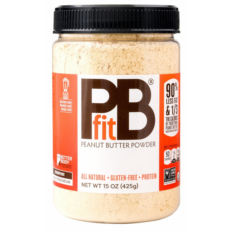 PBfit- All-Natural Peanut Butter Powder, Produced by BetterBody Foods - 15 oz