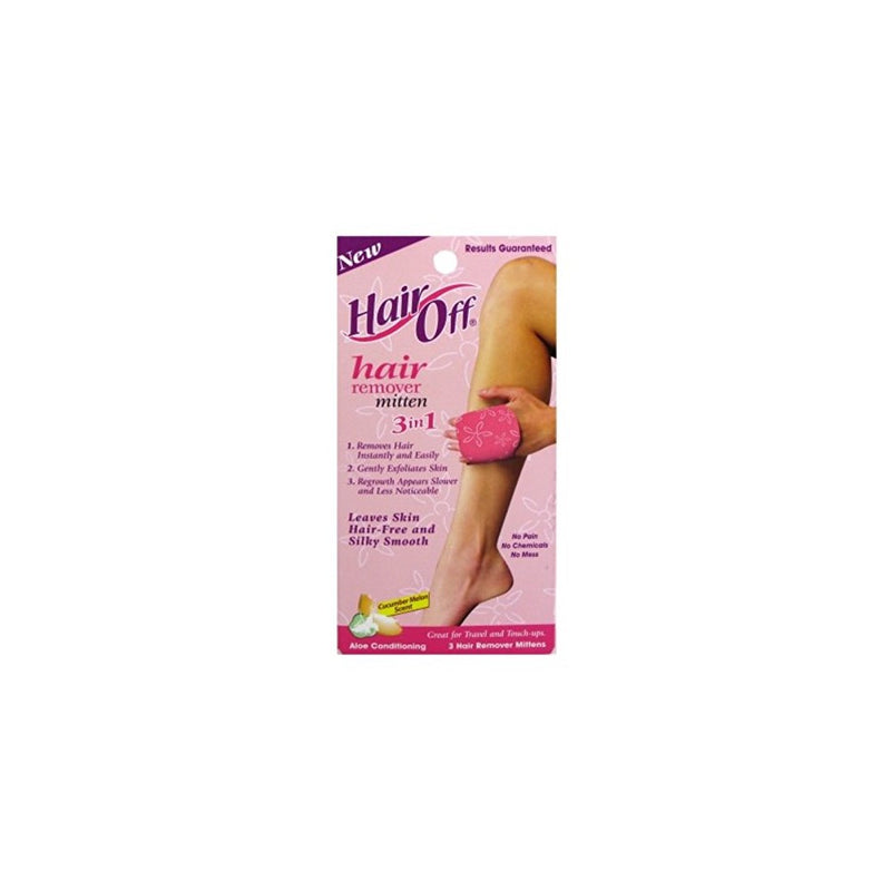 Hair Off Hair Remover Mitten 3-In-1 (6 Pack)