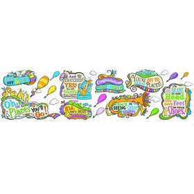 Paper Magic Eureka Dr. Seuss Oh The Places You'll Go Bulletin Board Sets