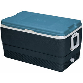 Igloo MaxCold Cooler, Jet Carbon/Ice Blue/White, 70 quart