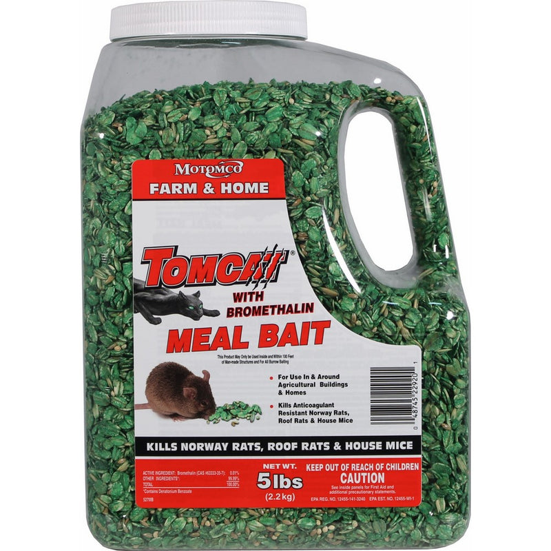 Motomco 198889 Tomcat with Bromethalin Meal Bait, 5 lb