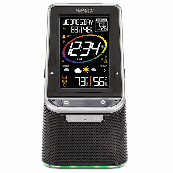 La Crosse Technology S87078 Color Wireless Weather Station with Bluetooth Speaker & USB Port