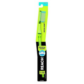 Reach Crystal Clean Firm Adult Toothbrush, 1 Each, Colors May Vary, 6 Piece