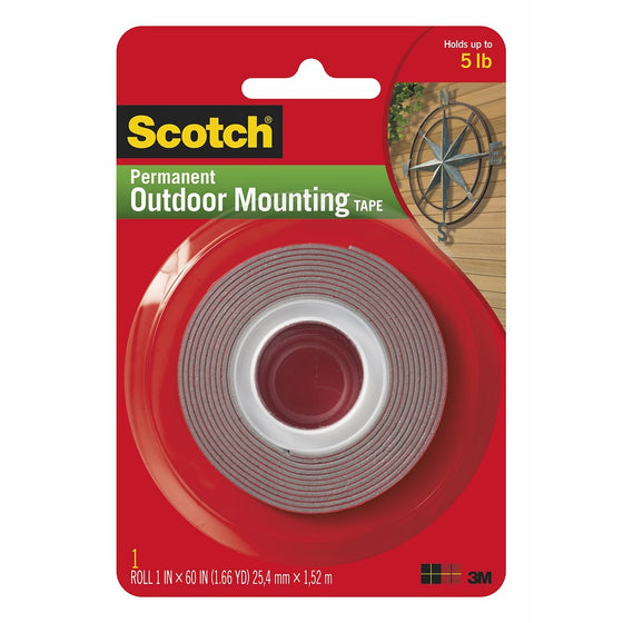 3M Scotch 4011 Exterior Mounting Tape, 1 in x 60 in