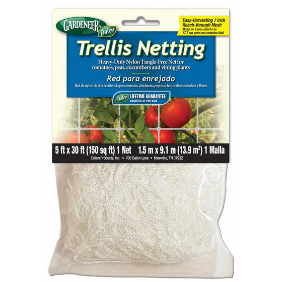 Dalen Gardeneer By Trellis Netting Heavy-Duty Nylon Tangle-Free Net 5' x 30'
