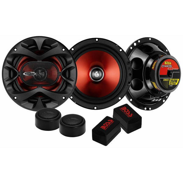 BOSS Audio CH6CK 350 Watt (Per Pair), Component Car Speakers With Two 6.5 Inch Speakers, Two Tweeters and Two Crossovers