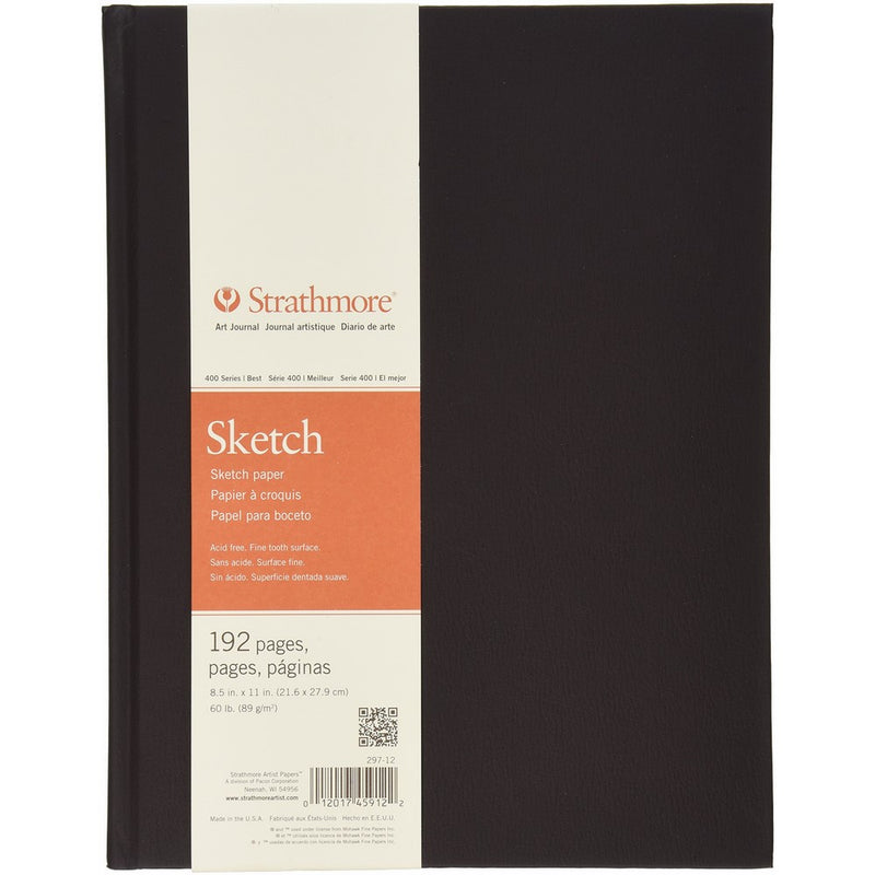 Strathmore 297-12 400 Series Hardbound Art Journal Sketch, 8.5"x11", 96 Sheets