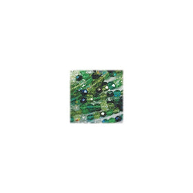 Czech Fire Polish Glass Beads 8mm Round EVER GREEN Mix (50 Beads)