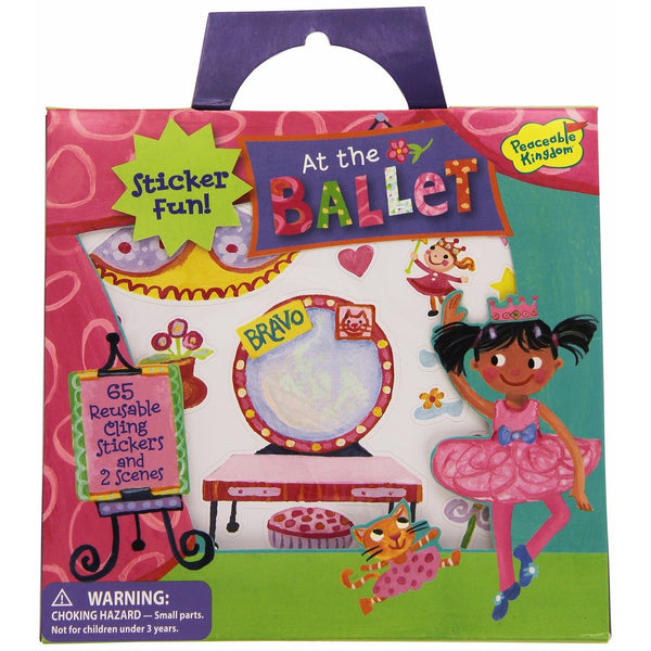 Peaceable Kingdom Sticker Fun At The Ballet Reusable Sticker Tote