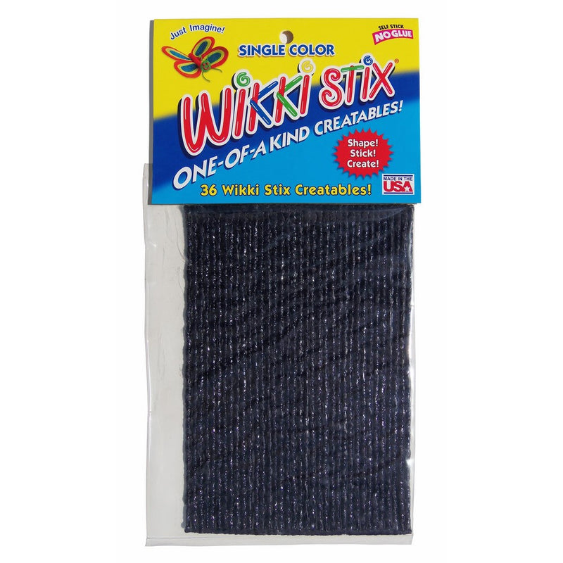 Wikki Stix WIKKI-822 6-Inch Molding and Sculpting Stick, Black, 36/Pack