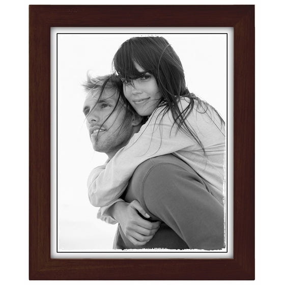 Malden International Designs Linear Classic Wood Picture Frame, 8x10, Espresso