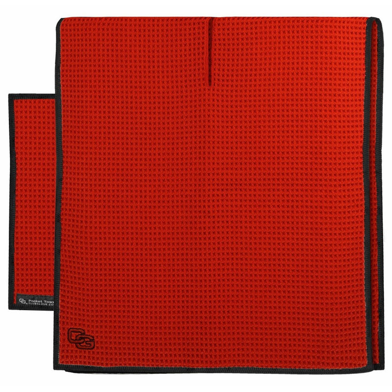 Club Glove Golf Microfiber Caddy and Pocket Towel Set (Red)