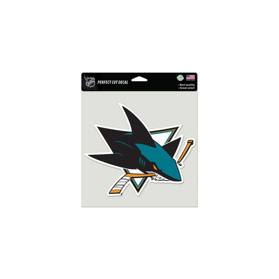 WinCraft NHL San Jose Sharks Die-Cut Color Decal, 8"x8", Team Color