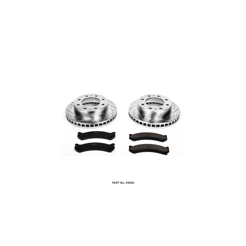 Power Stop K2020 Front Z23 Evolution Brake Kit with Drilled/Slotted Rotors and Ceramic Brake Pads
