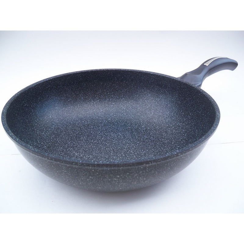 Ceramic Marble Coated Cast Aluminium Non Stick Wok 26 cm (10 inches)