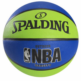 Spalding NBA Varsity Outdoor Rubber Basketball - Green/Blue - Official Size 7 (29.5")