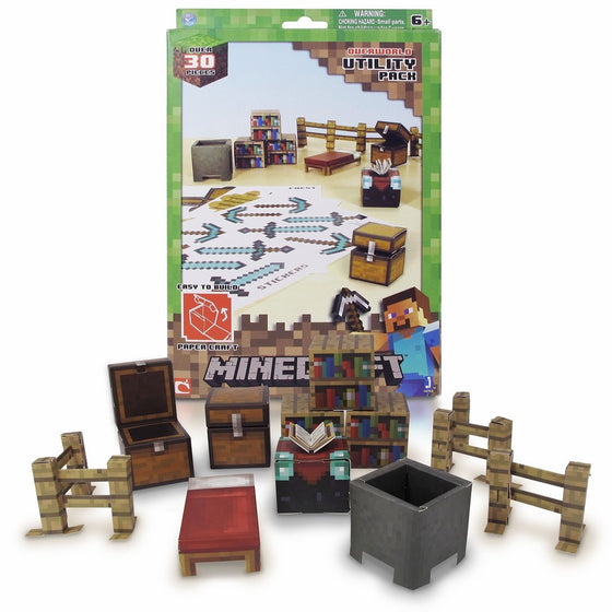 Minecraft Papercraft Utility Pack, Over 30 Pieces