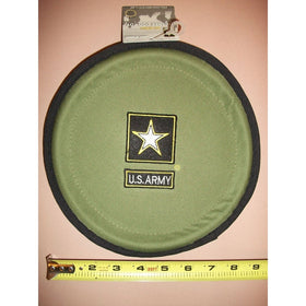 Official Licensed Us Army Folding Dog Frisbee-Green or Brown (Color Varies Per Order)
