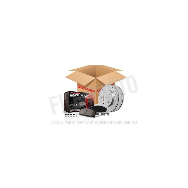 Power Stop K5550 Front Z23 Evolution Brake Kit with Drilled/Slotted Rotors and Ceramic Brake Pads