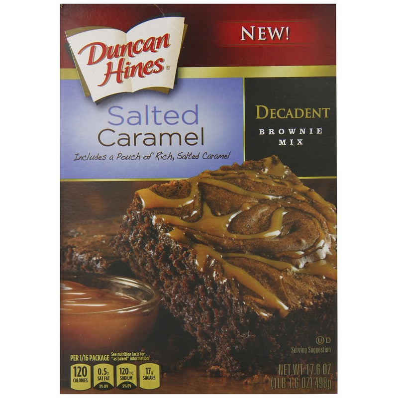 Duncan Hines Decadent Brownie Mix, Salted Caramel, 17.6 oz