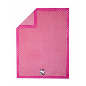 Sanrio Hello Kitty Cute as a Button Coral Fleece Blanket, Pink/White