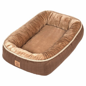 Precision Pet SnooZZy Rustic Elegance Low Bumper Bed Brown