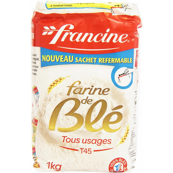 Francine Farine de Ble Tous Usages - French All Purpose Wheat Flour - 2.2 lbs