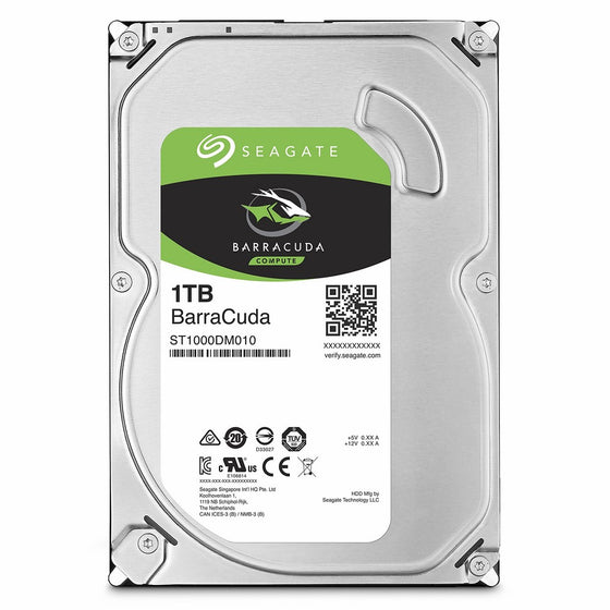 Seagate 1TB BarraCuda SATA 6Gb/s 7200 RPM 64MB Cache 3.5 Inch Desktop Hard Drive (ST1000DM010)